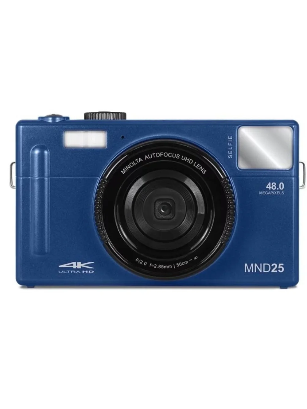 Minolta MND25 48MP 4K UHD Digital Camera 16X Zoom Selfie Mirror Blue New